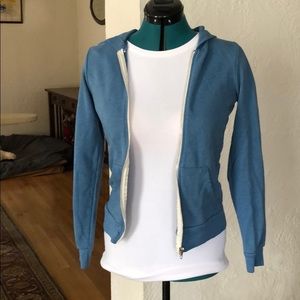 Dusty blue zip up hoodie